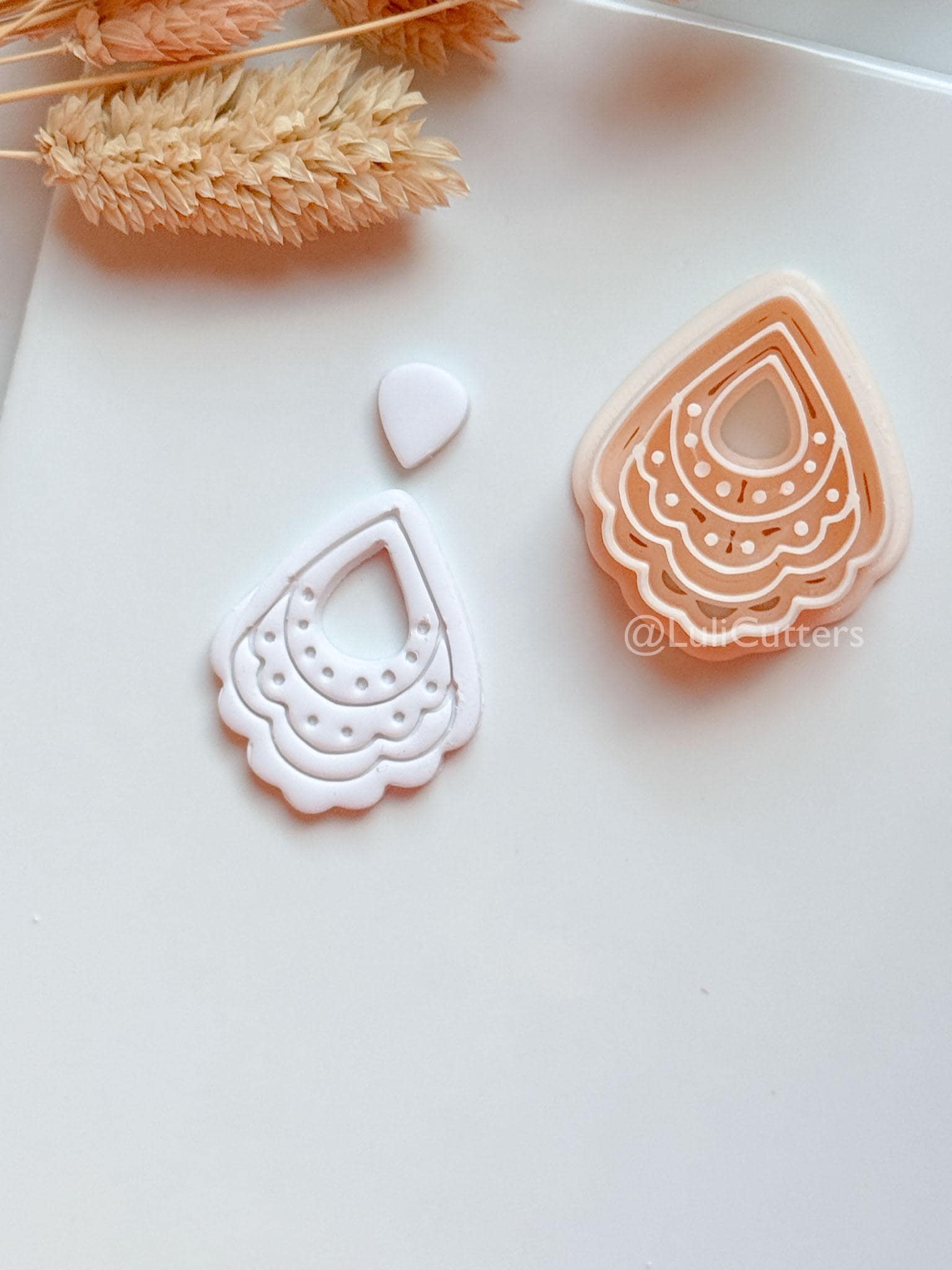 Clarine Clay Cutter: Layered Teardrop Boho Design