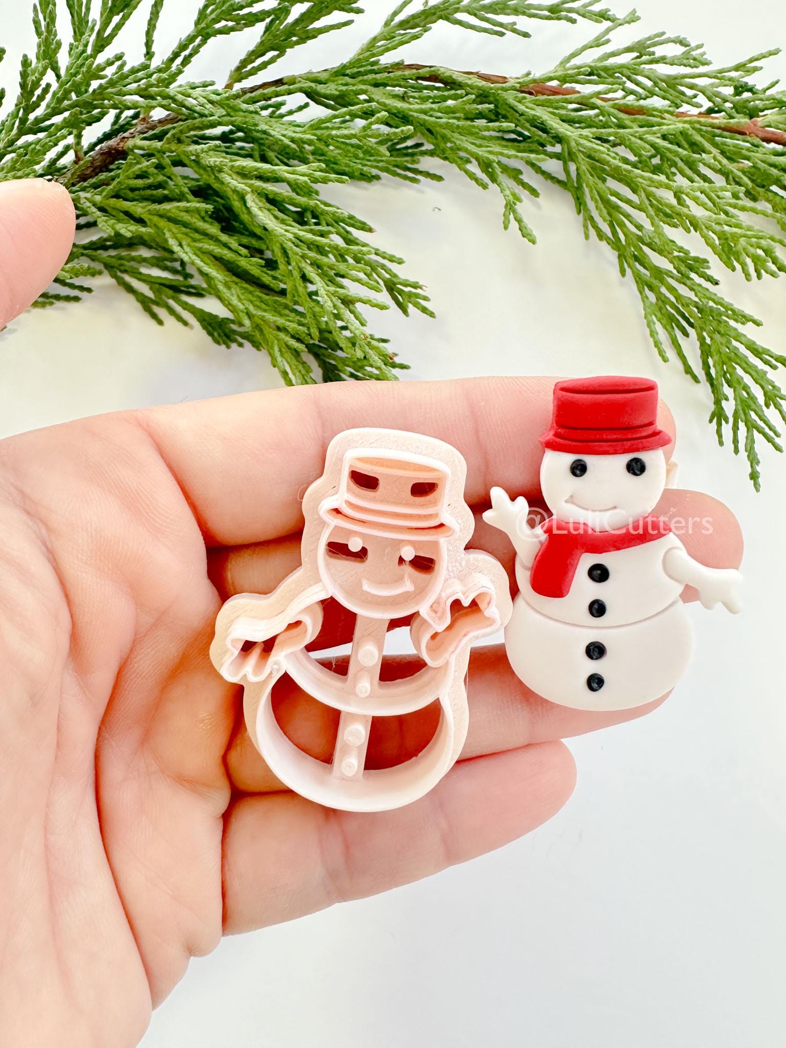 Chilly Chap Clay Cutter: Snowman Christmas Polymer Clay Tool