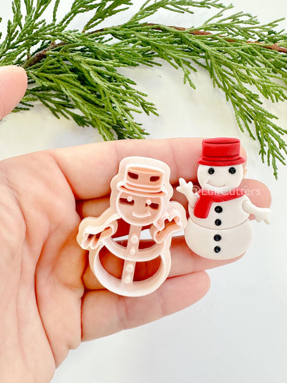 Chilly Chap Clay Cutter: Snowman Christmas Polymer Clay Tool