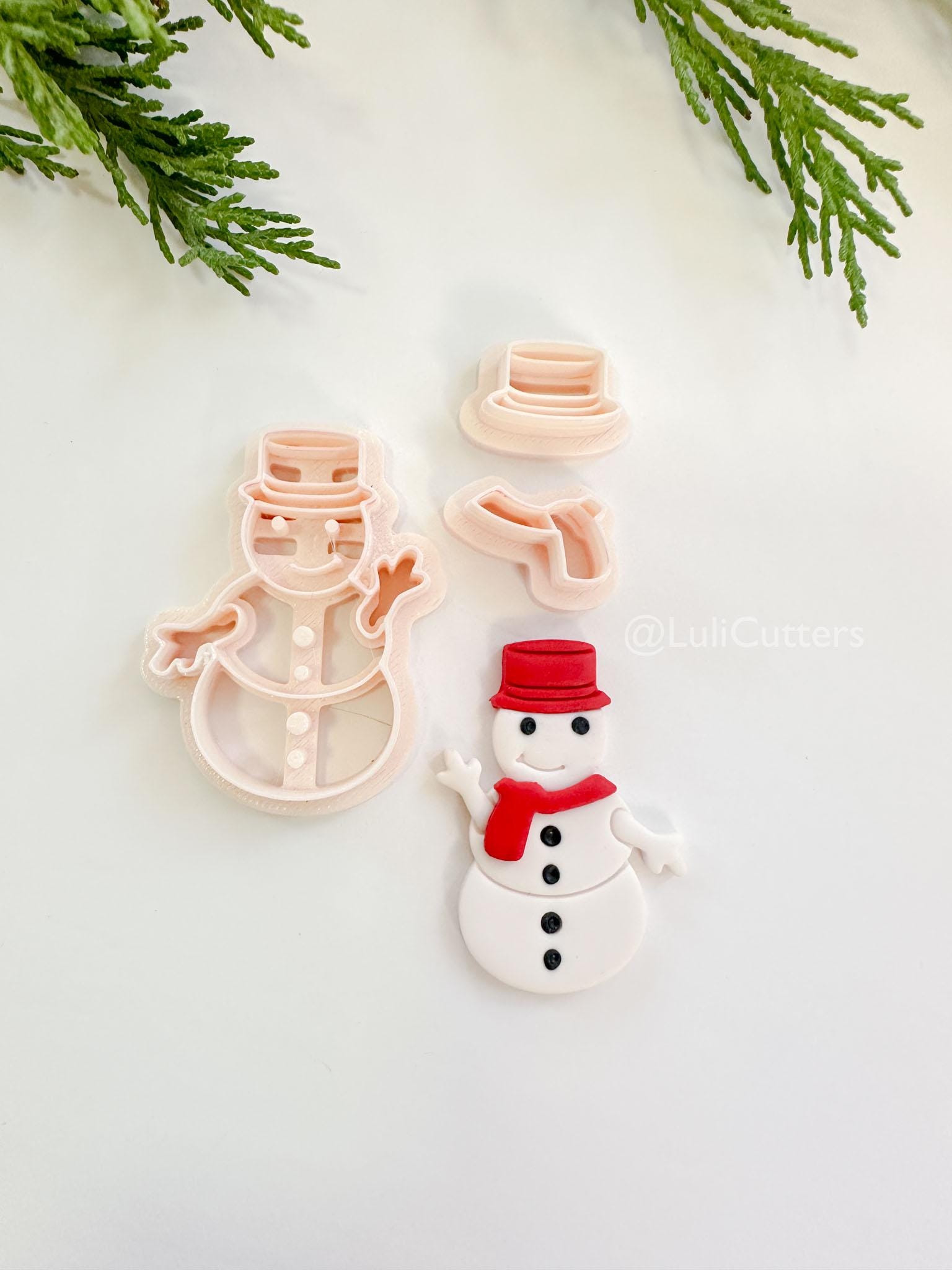 Chilly Chap Clay Cutter: Snowman Christmas Polymer Clay Tool