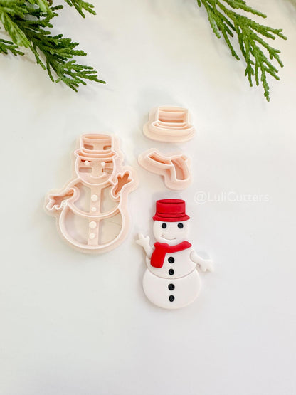 Chilly Chap Clay Cutter: Snowman Christmas Polymer Clay Tool