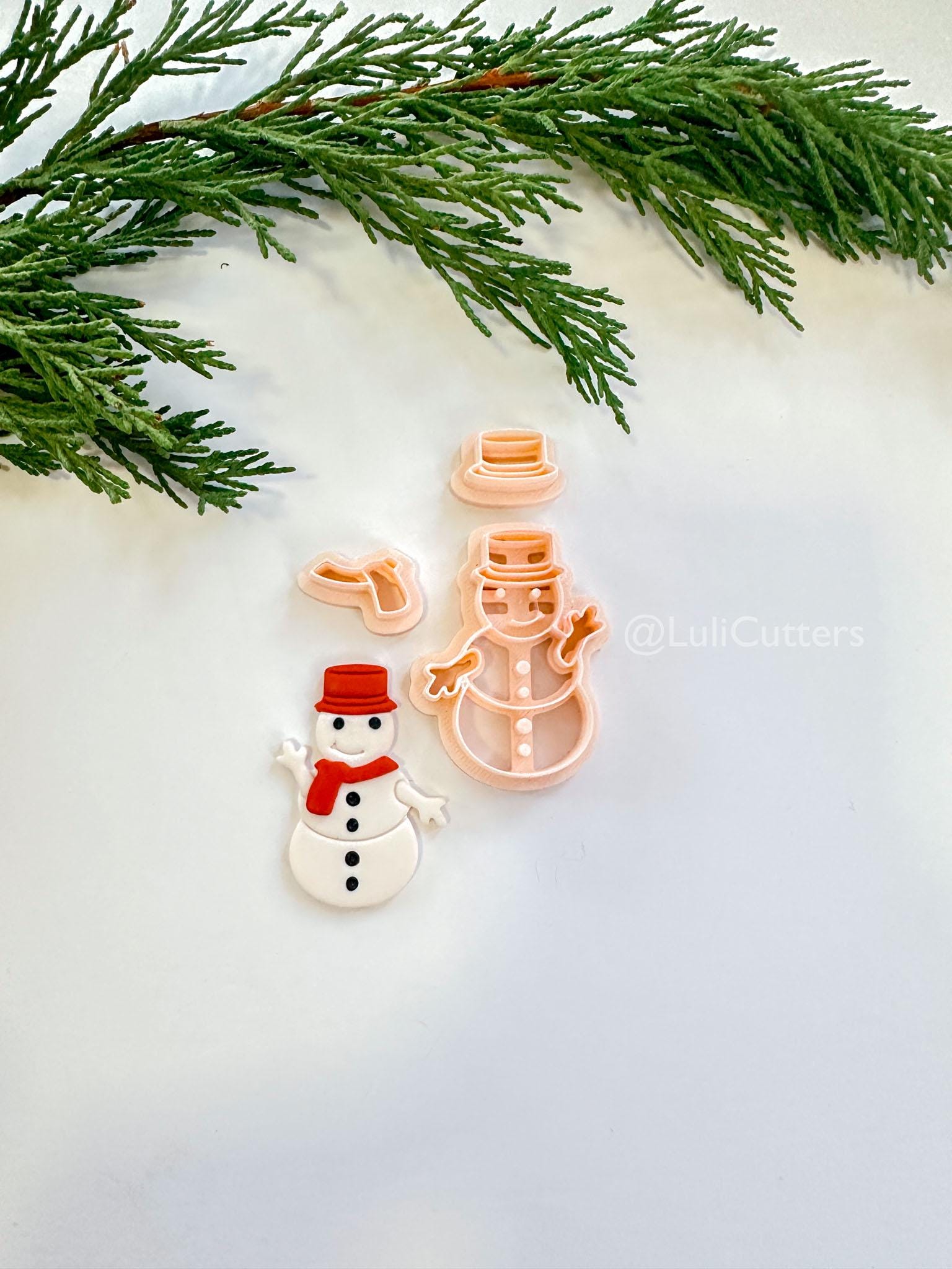 Chilly Chap Clay Cutter: Snowman Christmas Polymer Clay Tool