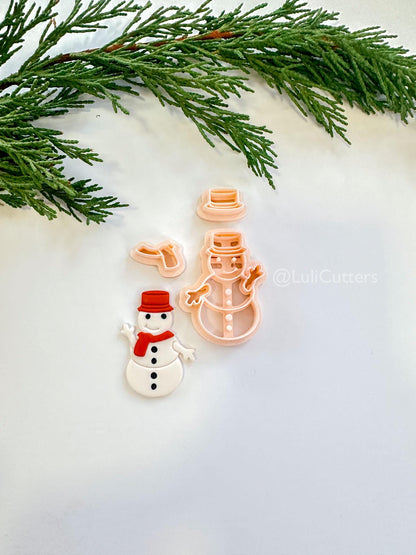Chilly Chap Clay Cutter: Snowman Christmas Polymer Clay Tool