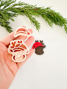 Merry Moose Clay Cutter: Reindeer Christmas Polymer Clay Tool