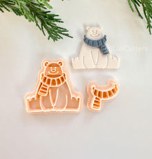 Snö Bear Polymer Clay Cutter: Winter Bear Design