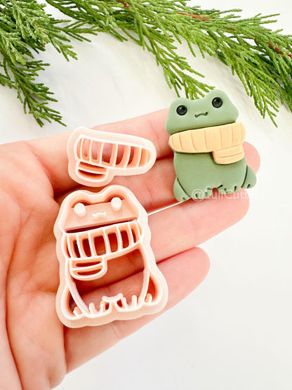 Glaci Hopper Clay Cutter: Winter Frog Polymer Clay Tool