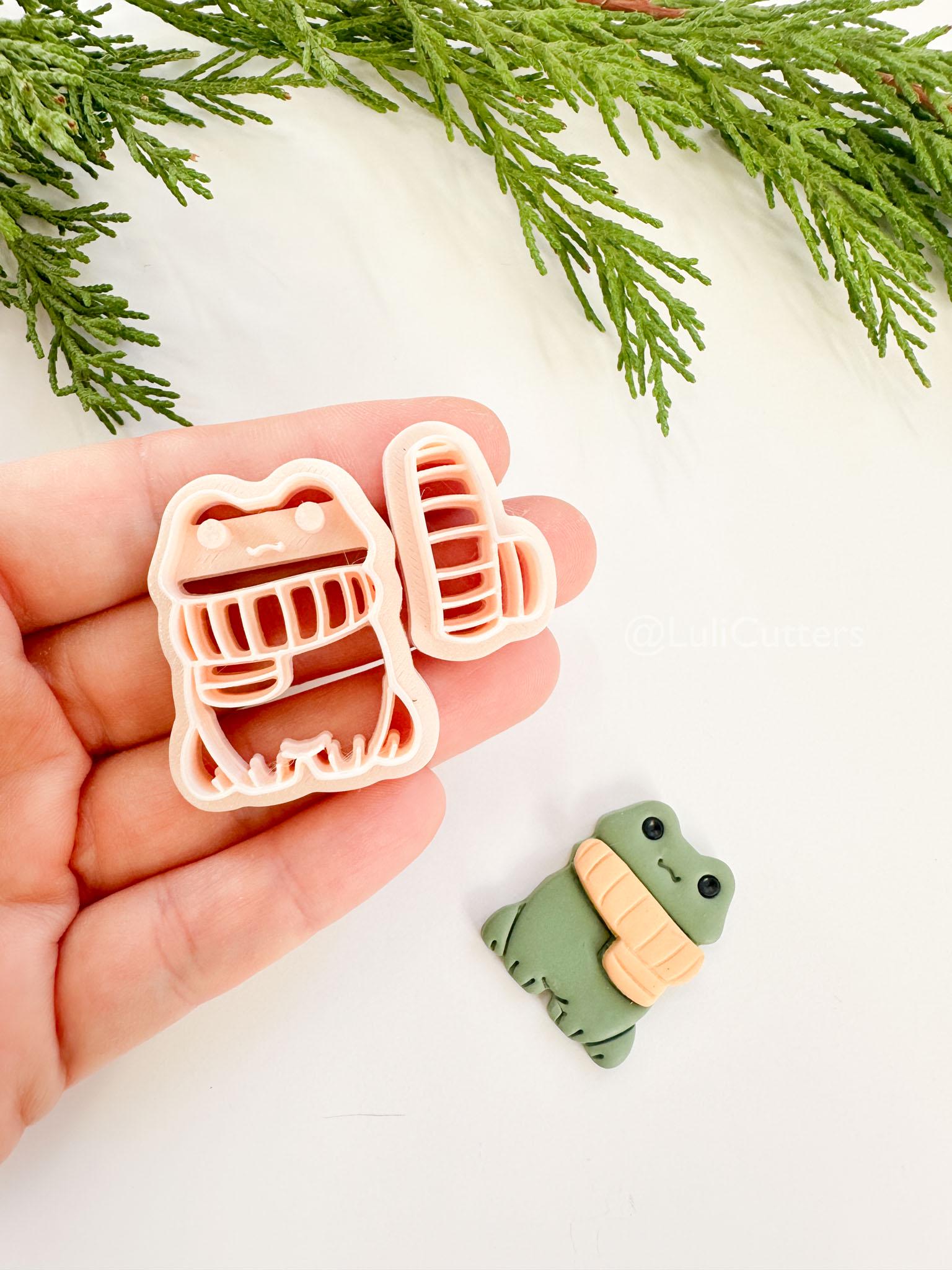 Glaci Hopper Clay Cutter: Winter Frog Polymer Clay Tool