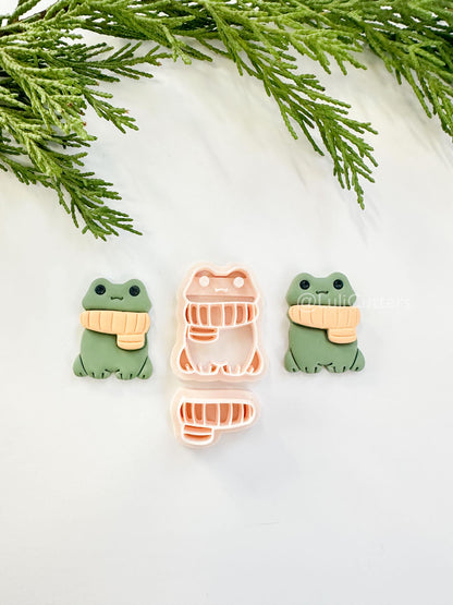 Glaci Hopper Clay Cutter: Winter Frog Polymer Clay Tool