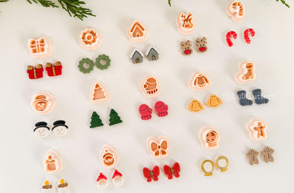 Holly Minis Stud Cutters: Polymer Clay Earring Cutters