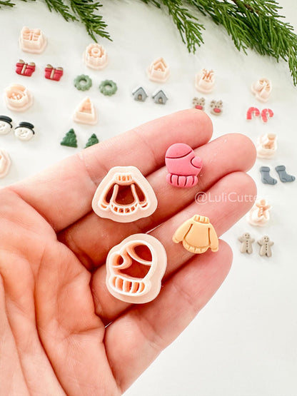 Holly Minis Stud Cutters: Polymer Clay Earring Cutters