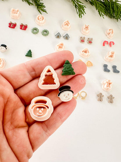 Holly Minis Stud Cutters: Polymer Clay Earring Cutters