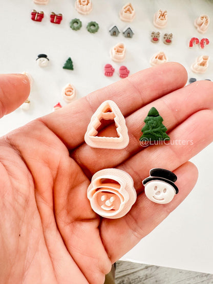 Holly Minis Stud Cutters: Polymer Clay Earring Cutters