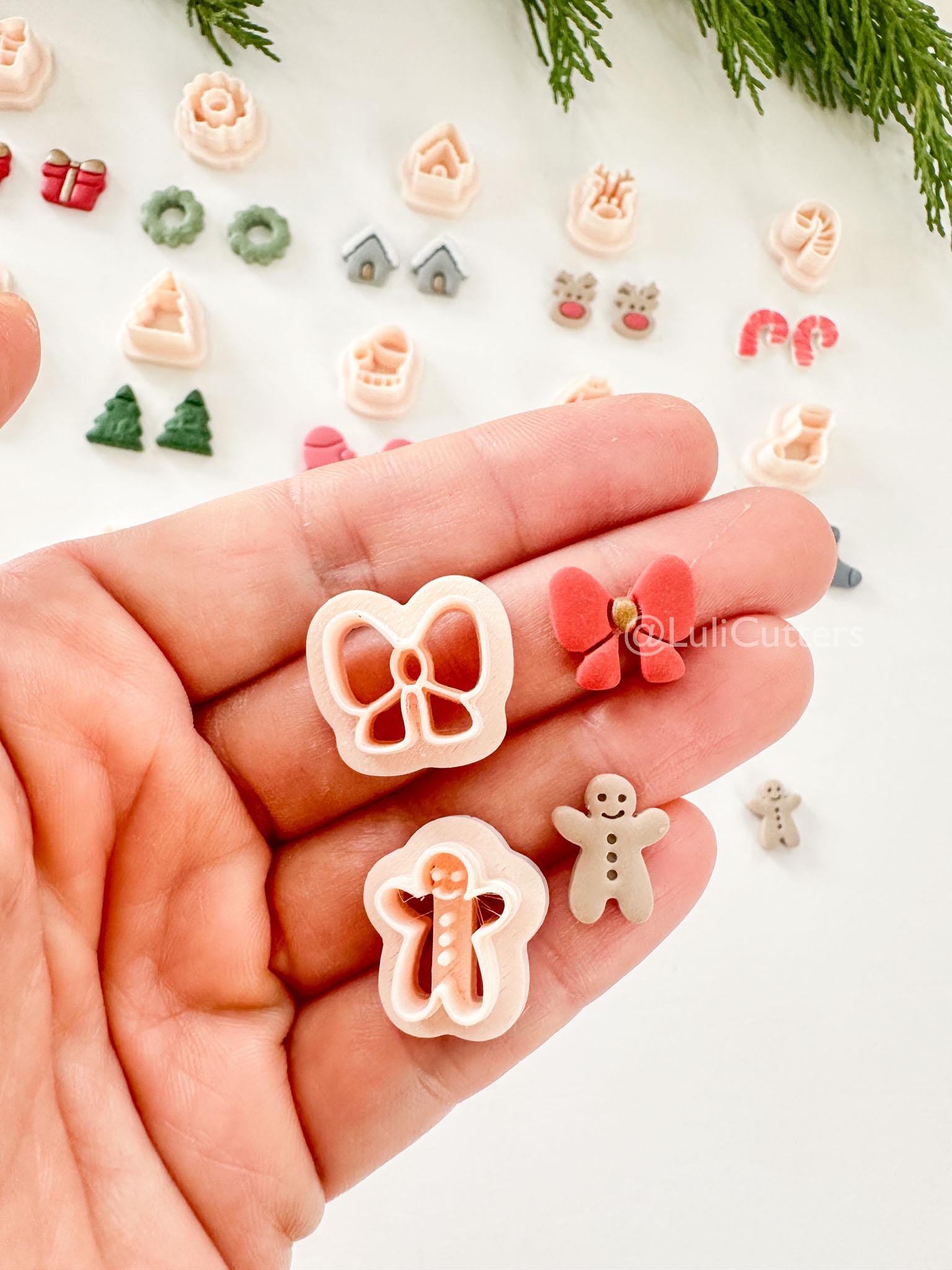 Holly Minis Stud Cutters: Polymer Clay Earring Cutters