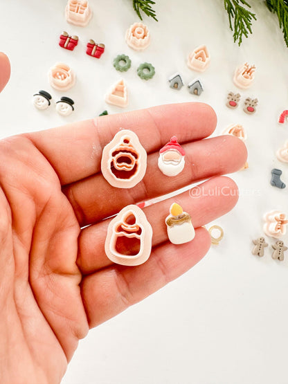 Holly Minis Stud Cutters: Polymer Clay Earring Cutters