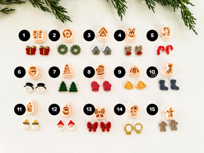 Holly Minis Stud Cutters: Polymer Clay Earring Cutters