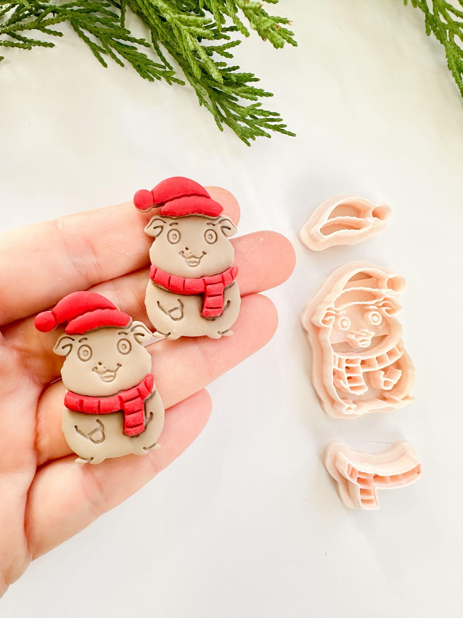 Flurry Nibbles Clay Cutter: Winter Hamster Polymer Clay Tool