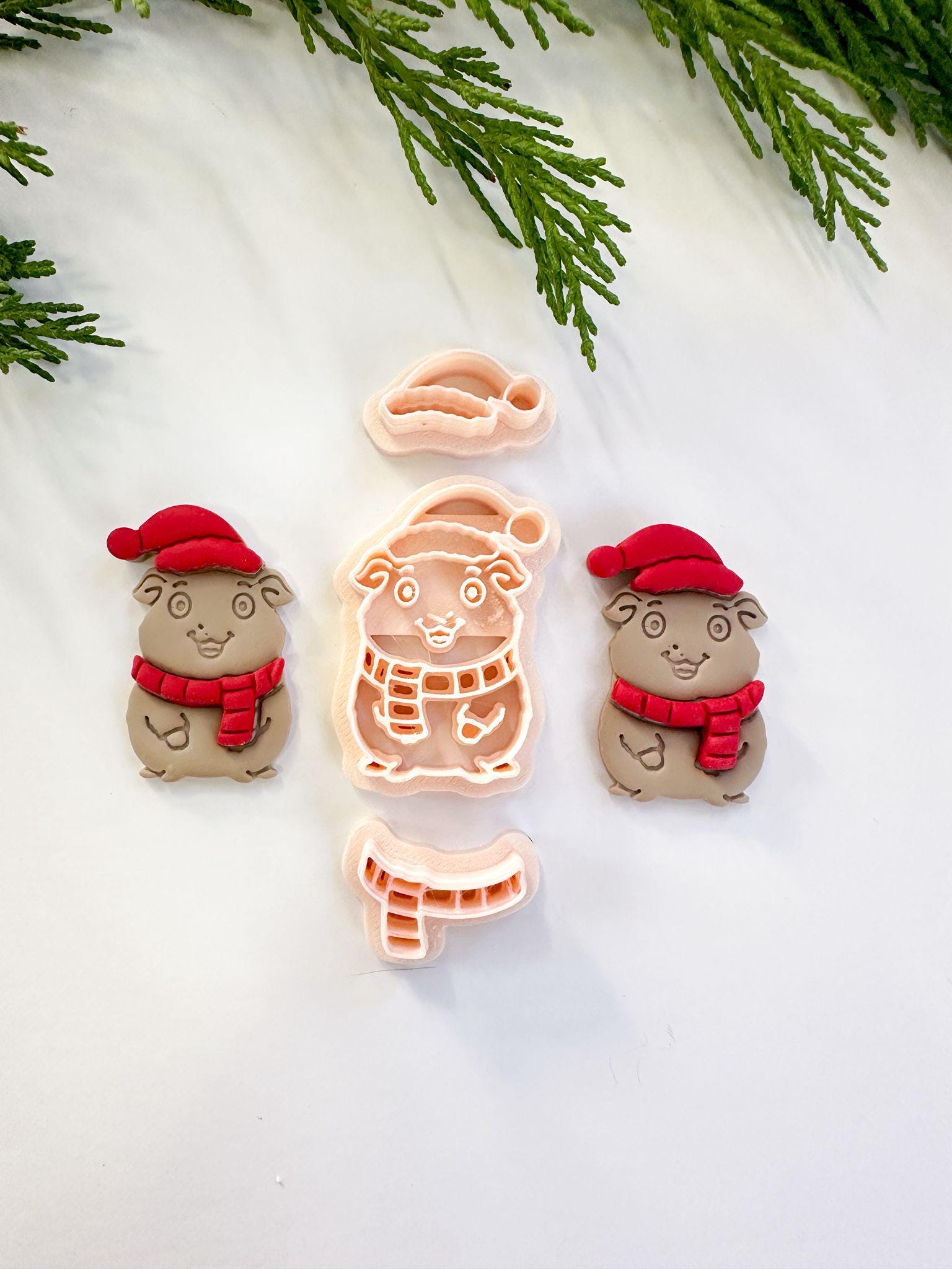 Flurry Nibbles Clay Cutter: Winter Hamster Polymer Clay Tool