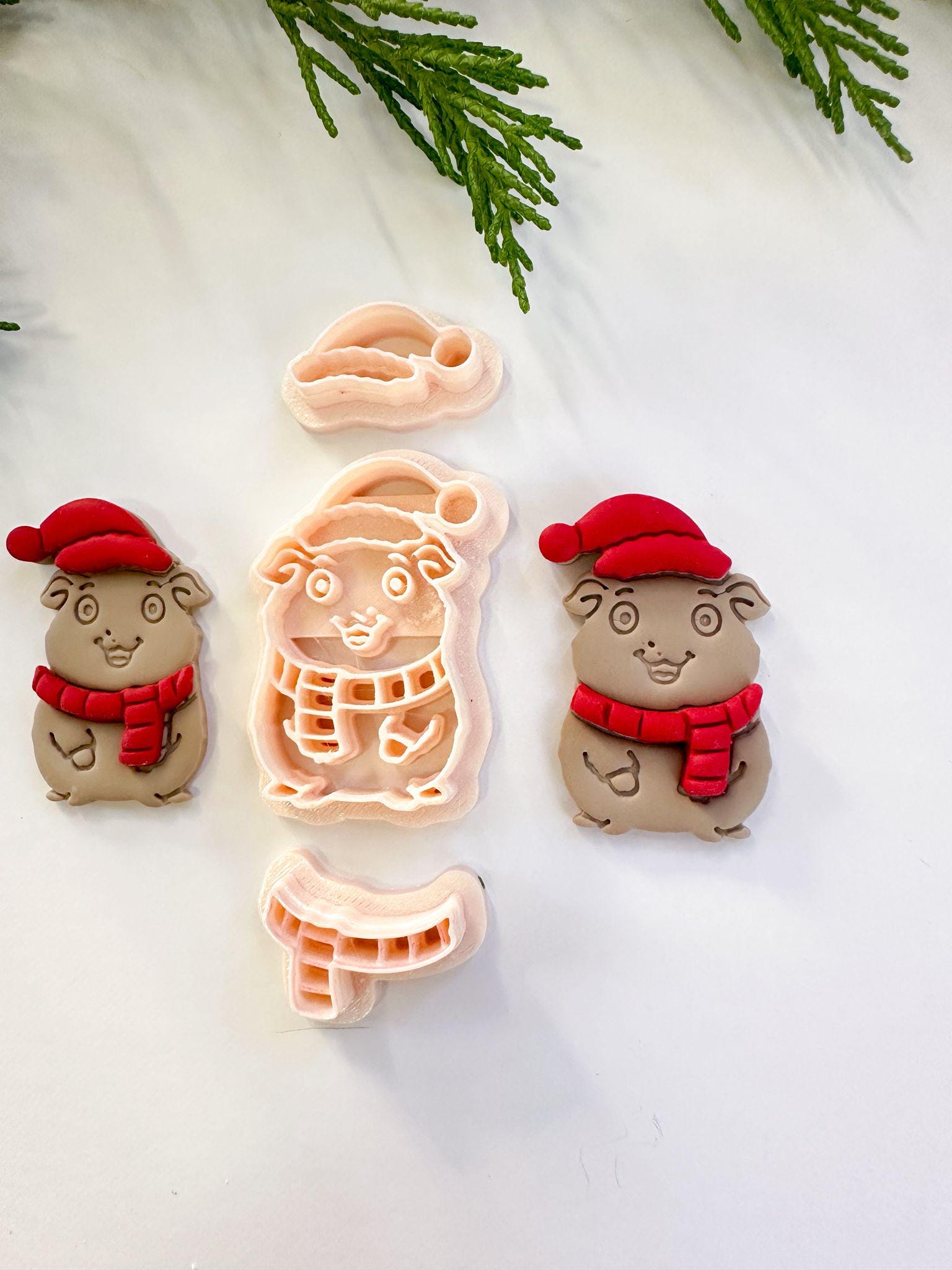 Flurry Nibbles Clay Cutter: Winter Hamster Polymer Clay Tool