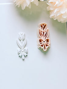 Tula Bloom Cutter: Tulip Drop Design for Polymer Clay Earrings