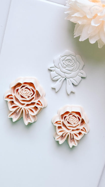Rozka Cutter: Rose Bow Design for Polymer Clay Earrings