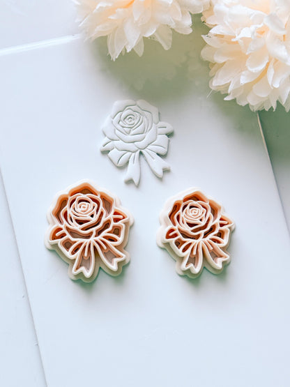 Rozka Cutter: Rose Bow Design for Polymer Clay Earrings