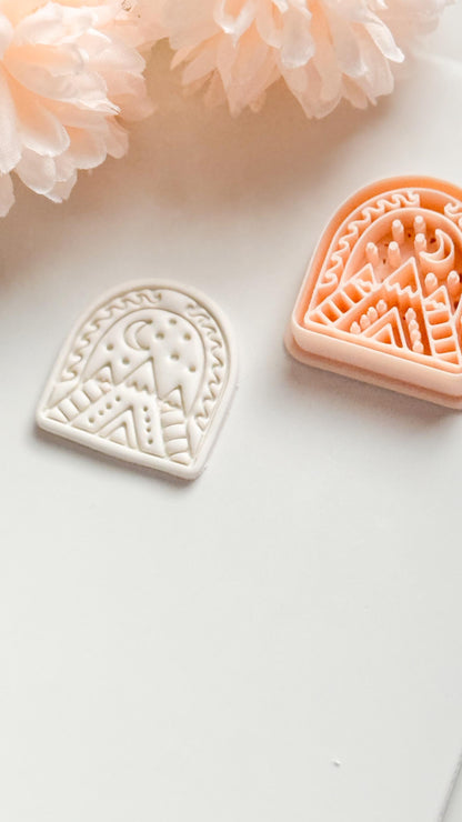 Sera View Clay Cutter: Arch Mountain & Moon Design