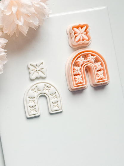 Fern Story Floral Arch Clay Cutter: U-Shape with Botanical Topper
