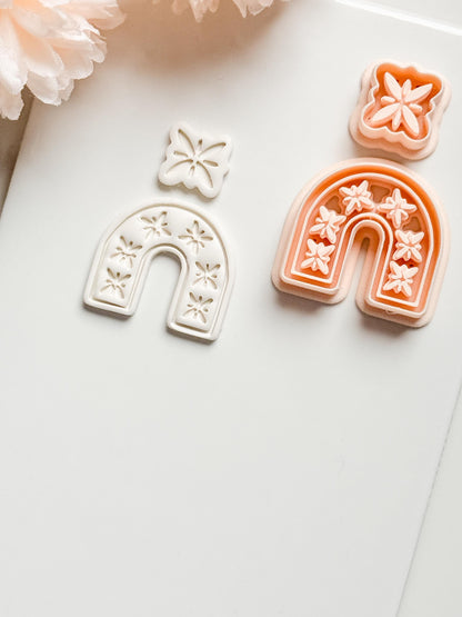 Fern Story Floral Arch Clay Cutter: U-Shape with Botanical Topper
