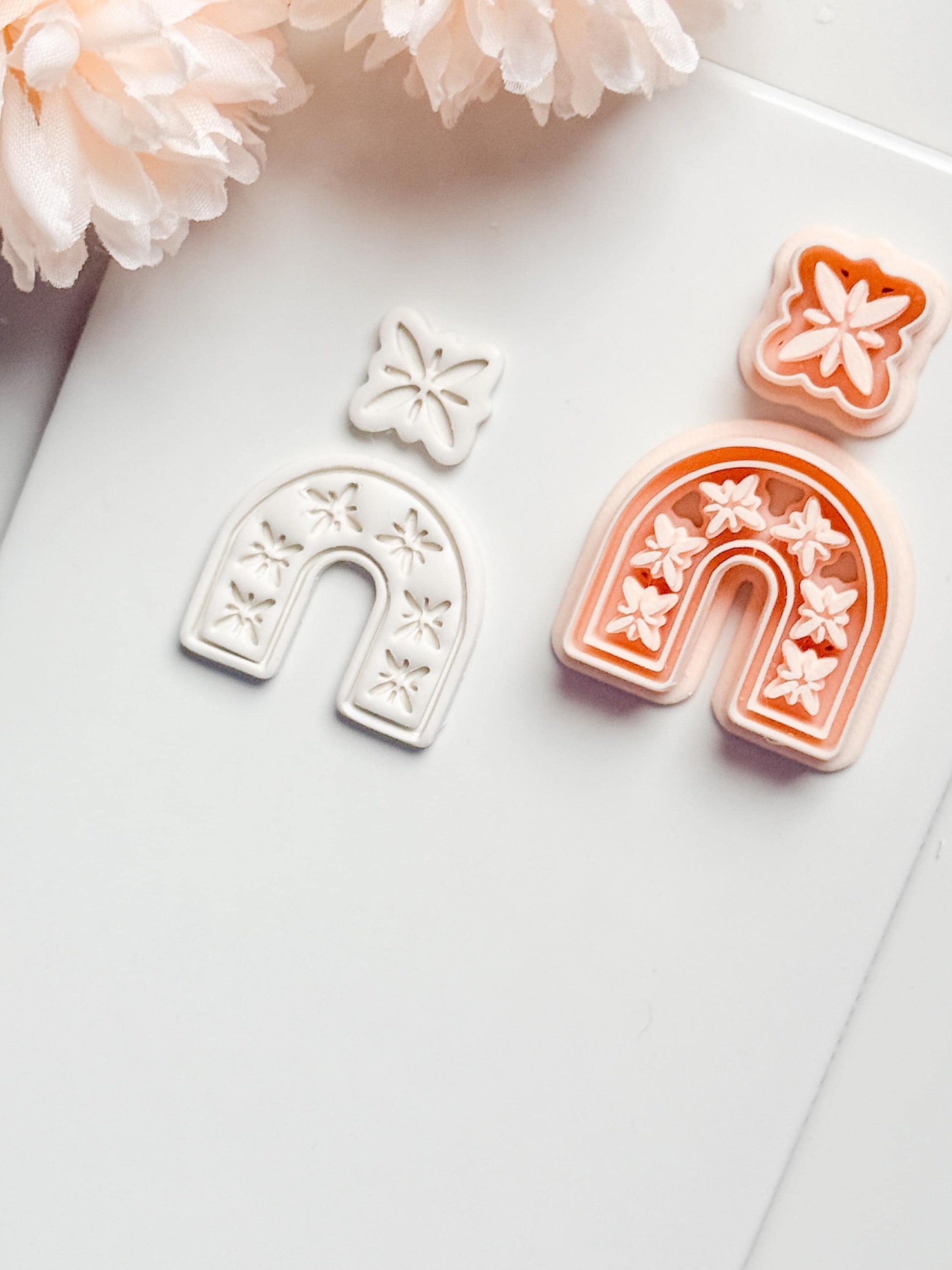 Fern Story Floral Arch Clay Cutter: U-Shape with Botanical Topper