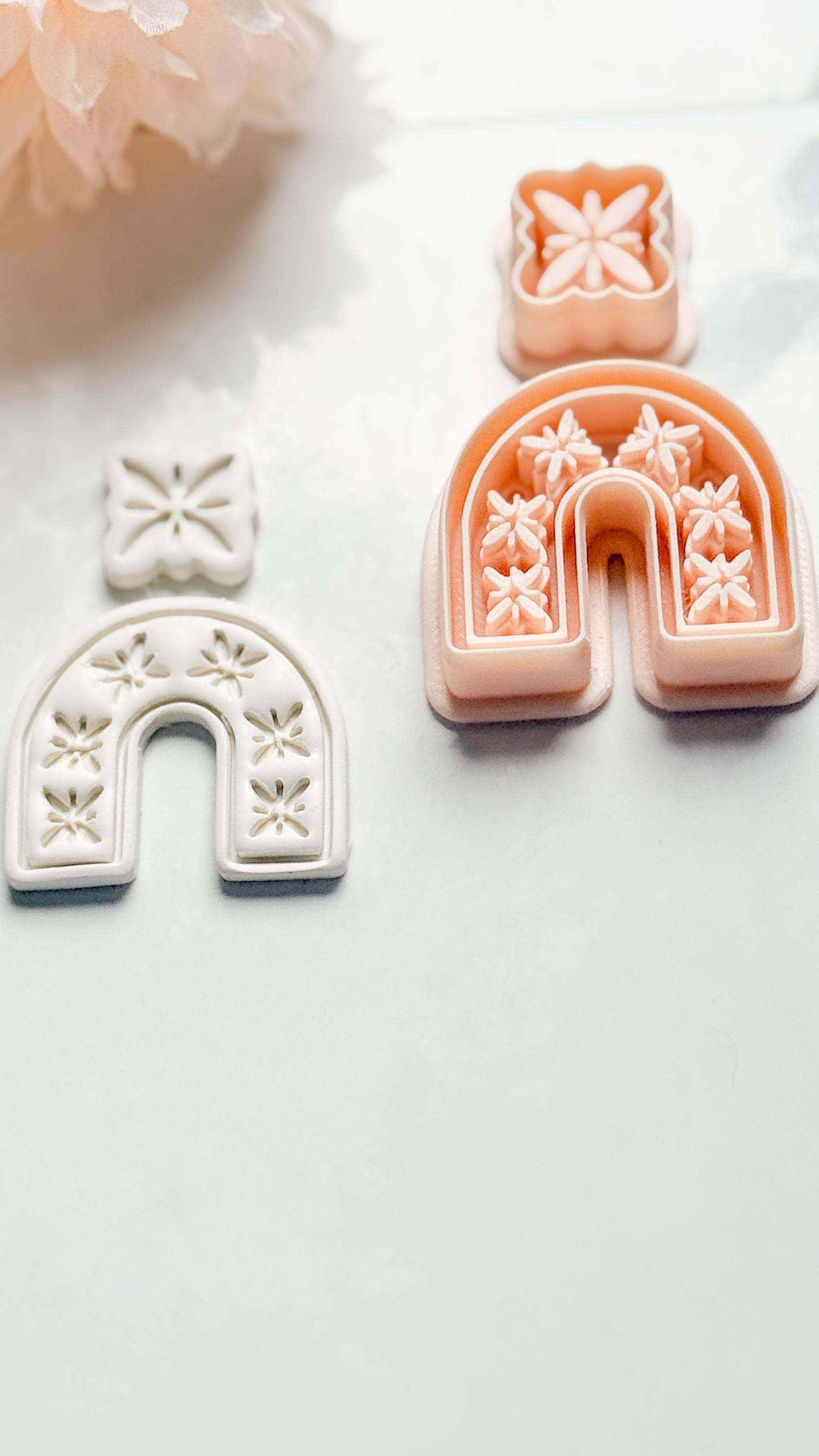 Fern Story Floral Arch Clay Cutter: U-Shape with Botanical Topper