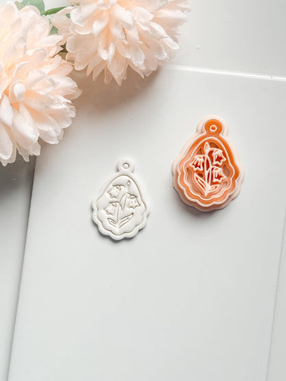 Mira Lilly Clay Cutter: Scalloped Lily of the Valley Pendant Shape