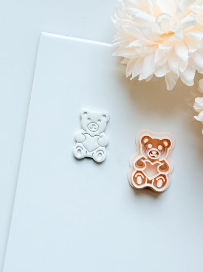 Gummy Bug Bear Clay Cutter: Teddy Bear with Heart