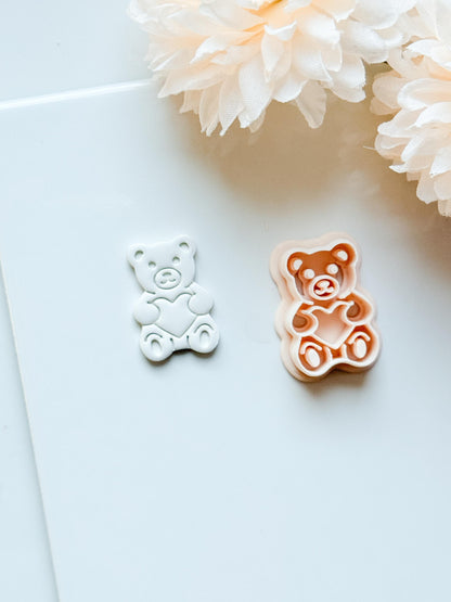 Gummy Bug Bear Clay Cutter: Teddy Bear with Heart