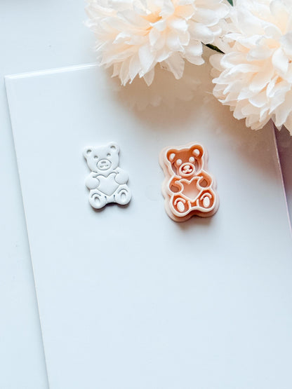 Gummy Bug Bear Clay Cutter: Teddy Bear with Heart