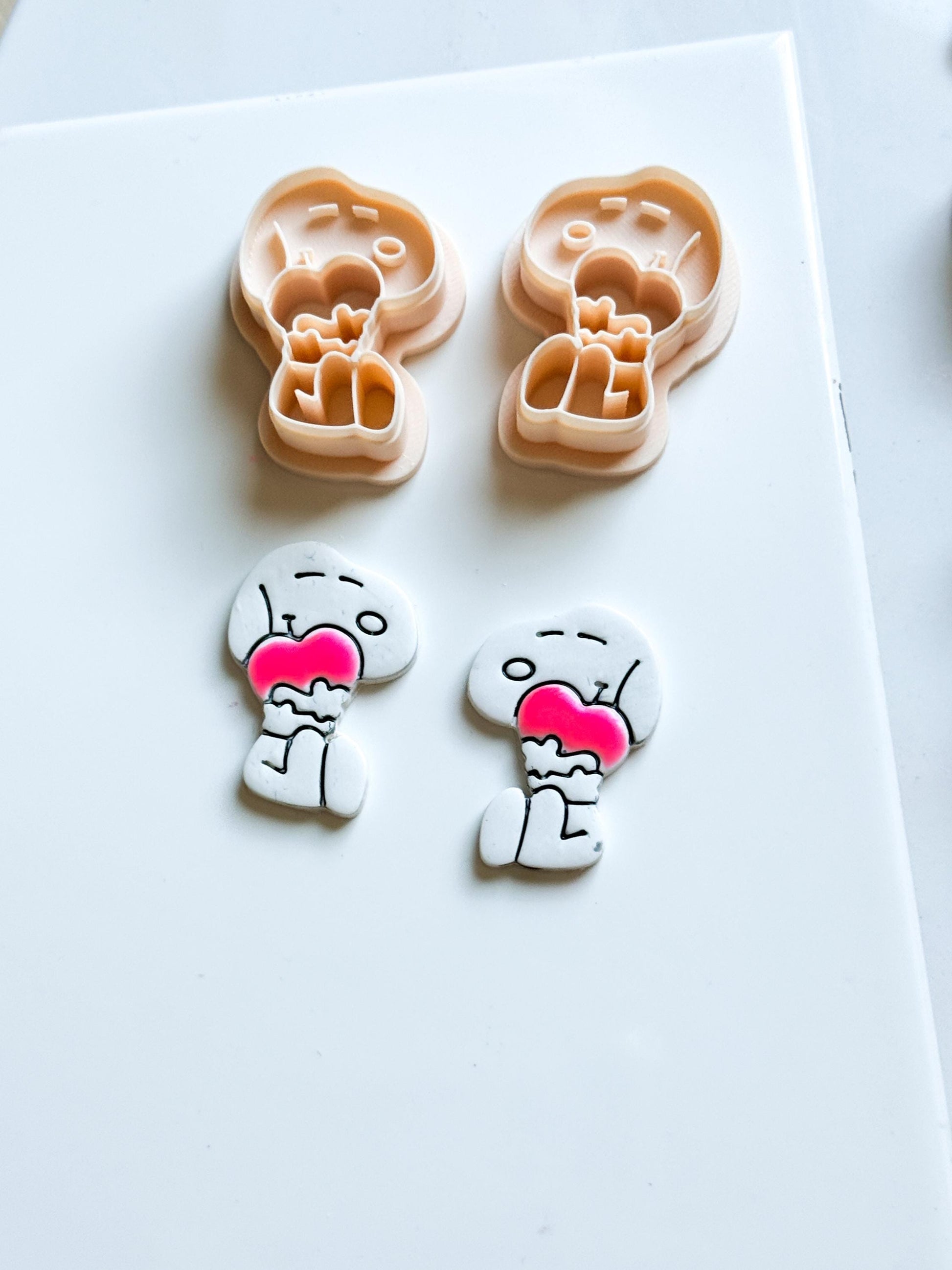 Charlie's dog - Valentines Clay Earring cutter