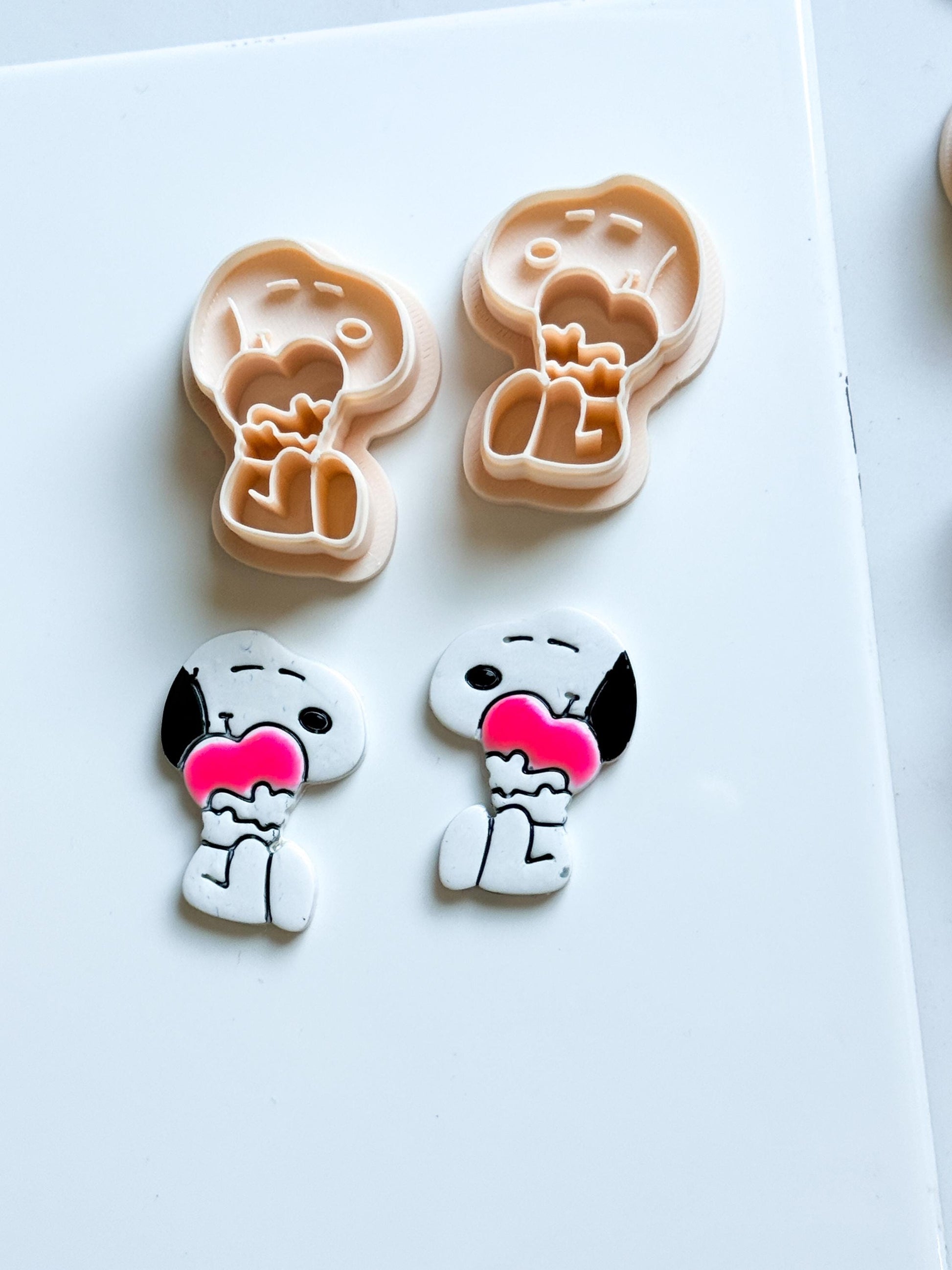 Charlie's dog - Valentines Clay Earring cutter