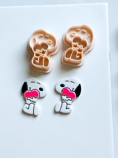 Charlie's dog - Valentines Clay Earring cutter