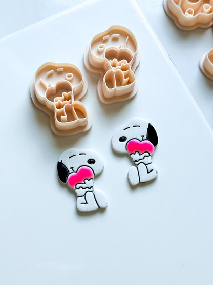 Charlie's dog - Valentines Clay Earring cutter
