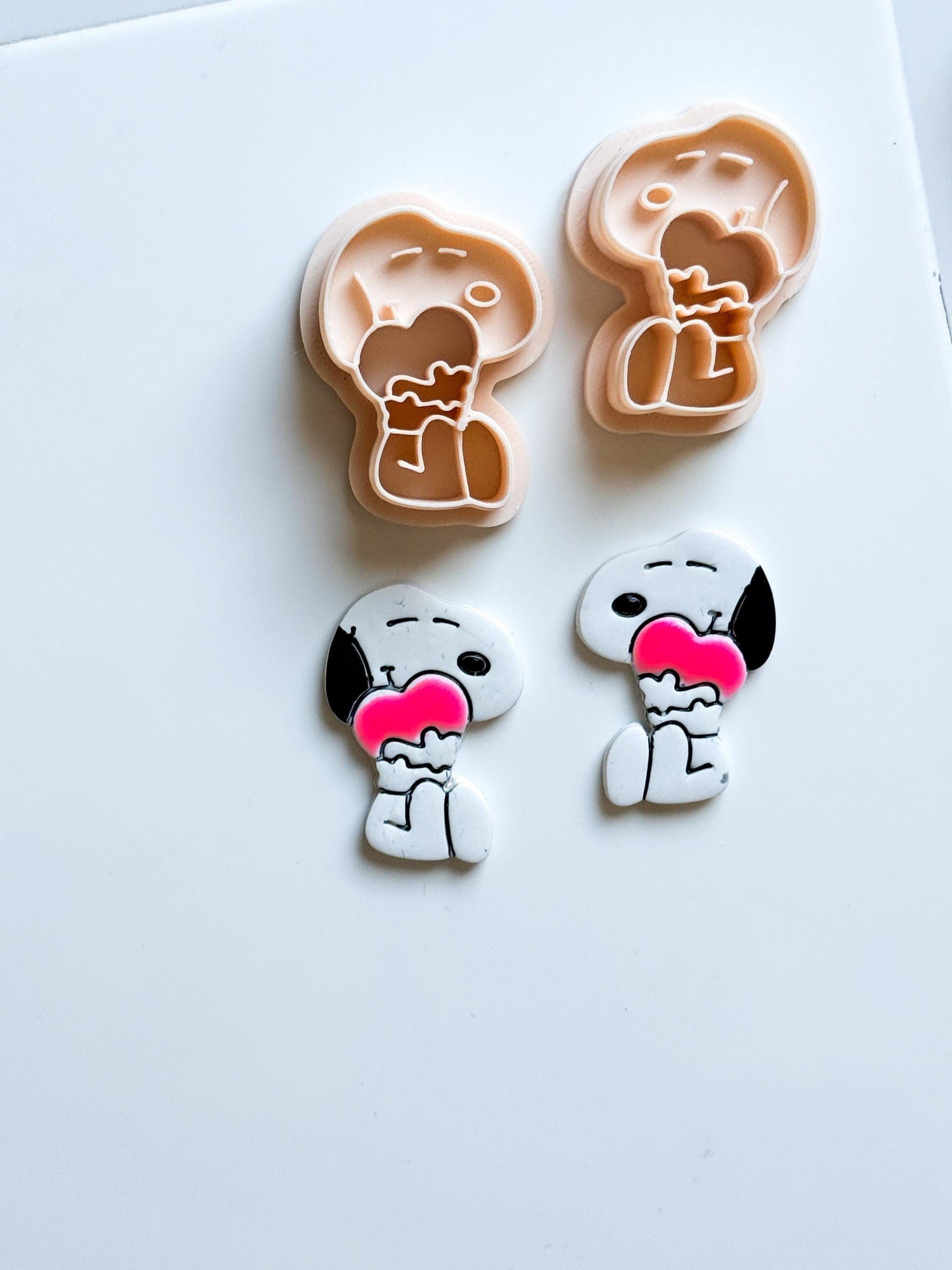 Charlie's dog - Valentines Clay Earring cutter