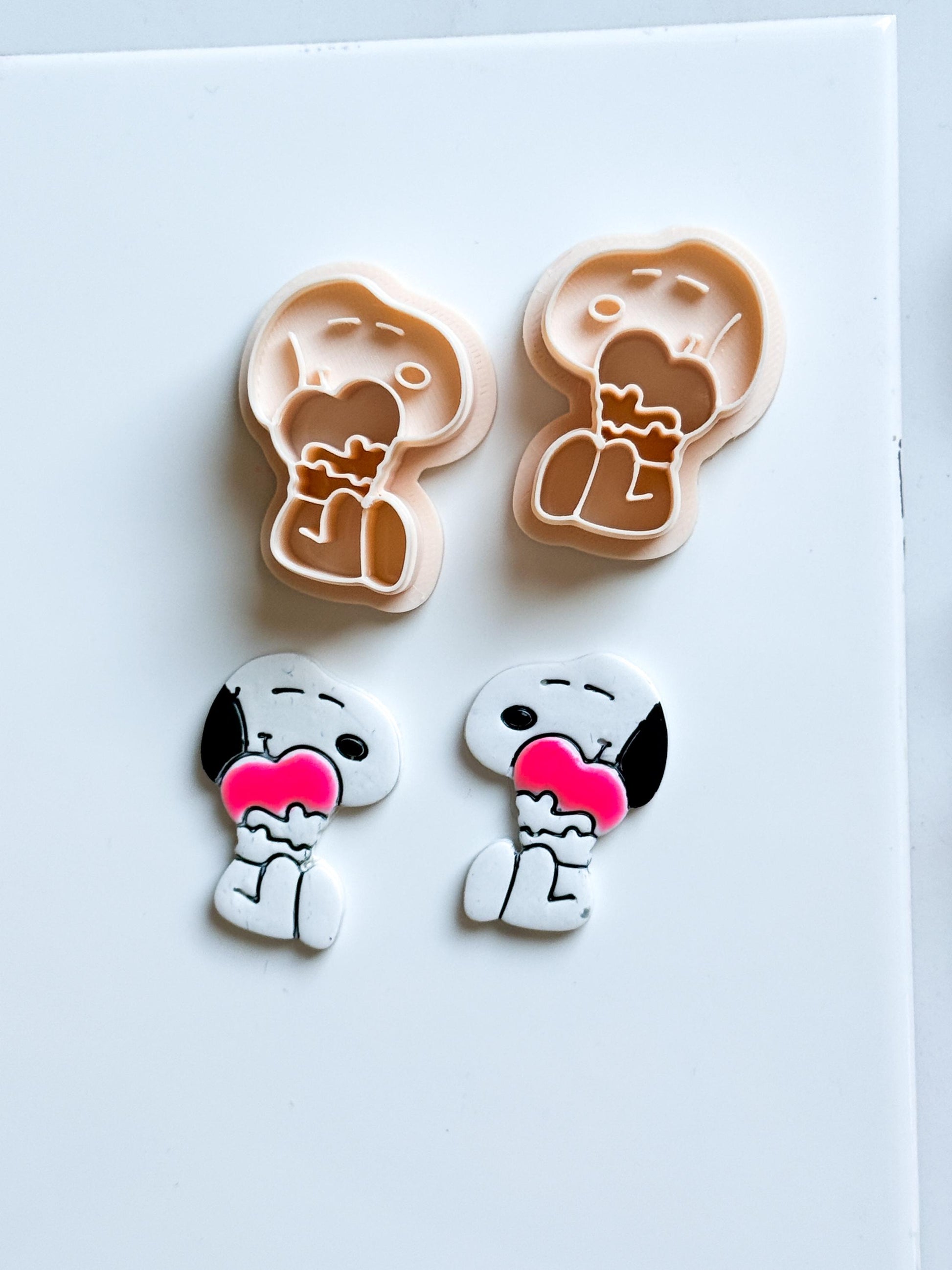 Charlie's dog - Valentines Clay Earring cutter