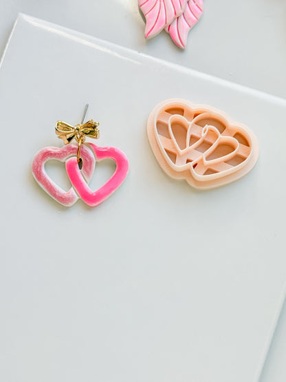 Heartchain Duo Cutter: Interlocking Heart Shape for Polymer Clay