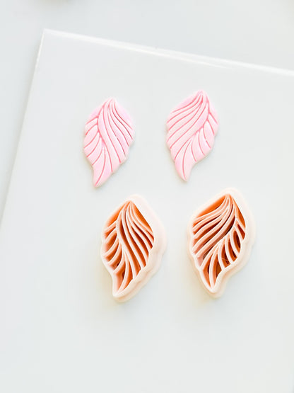 Leafy Waves Polymer Clay Cutter: Botanical Shapes