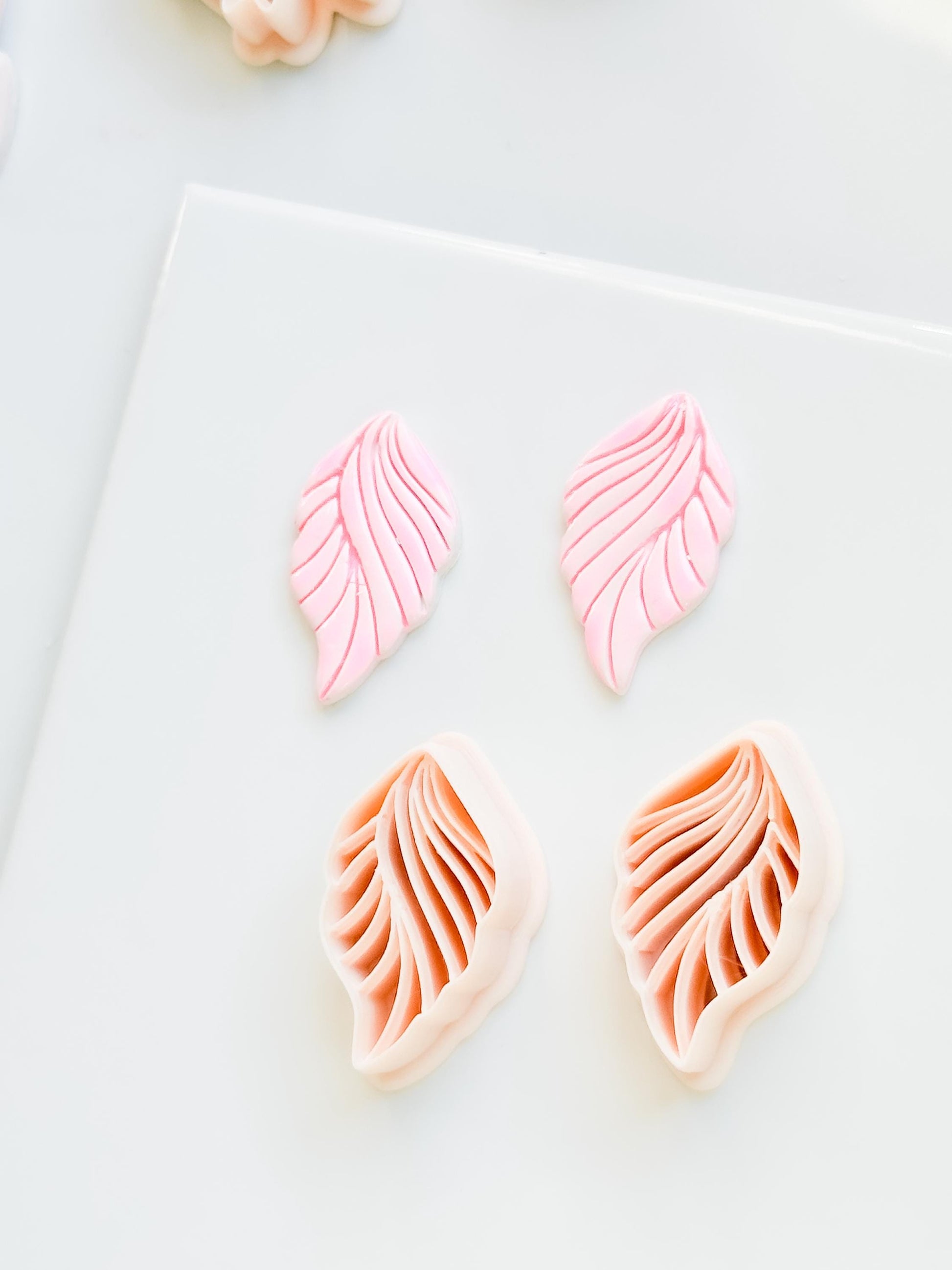 Leafy Waves Polymer Clay Cutter: Botanical Shapes