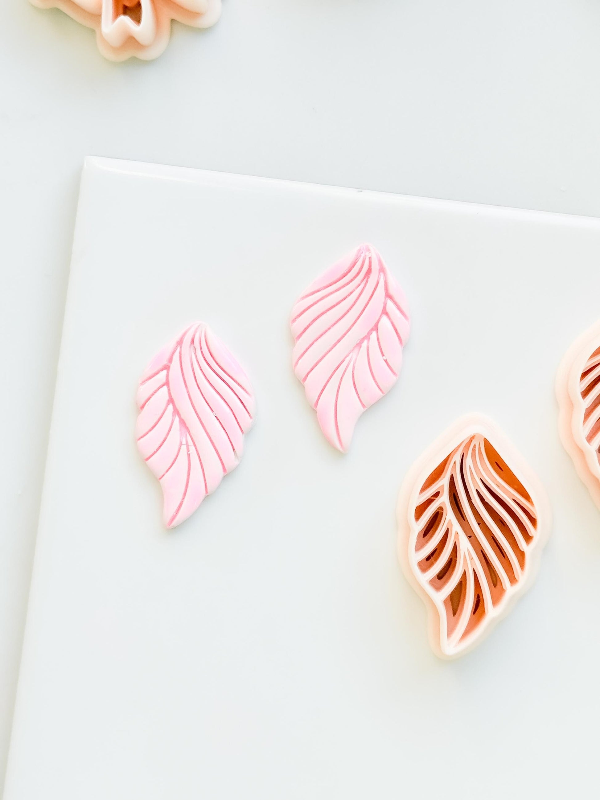 Leafy Waves Polymer Clay Cutter: Botanical Shapes