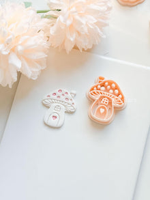 Mushie Clay Cutter: Mushroom Cottage Shape with Window and Heart Door