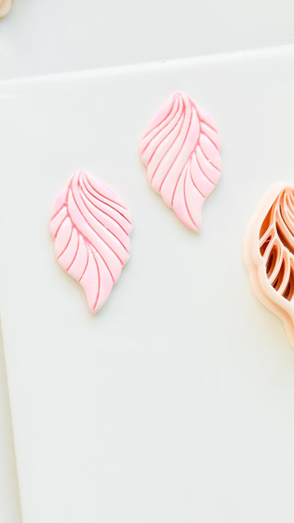 Leafy Waves Polymer Clay Cutter: Botanical Shapes