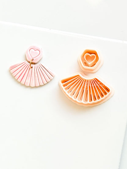Fan of Love Clay Cutter: Heart Fan Shape