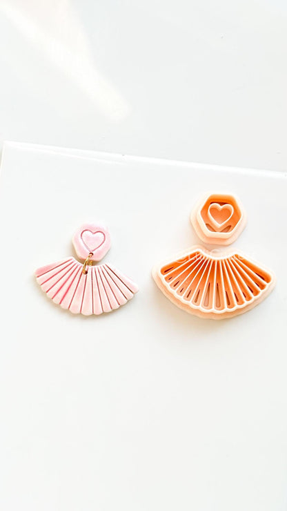 Fan of Love Clay Cutter: Heart Fan Shape