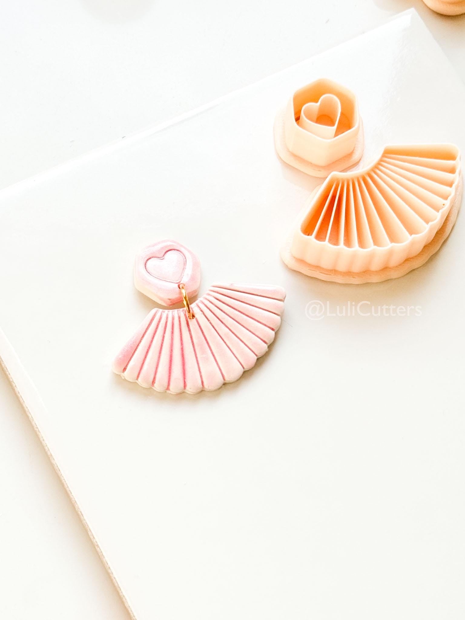 Fan of Love Clay Cutter: Heart Fan Shape