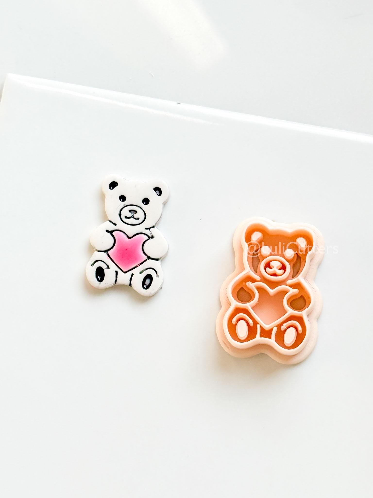 Gummy Bug Bear Clay Cutter: Teddy Bear with Heart